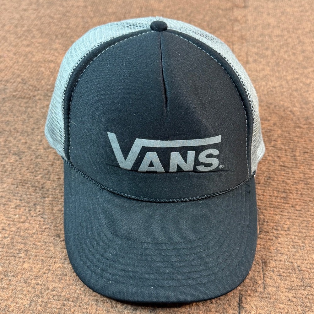 Skater BMX Vans Trucker Hat Black Grey Otto Collection Snapback Mesh Cap 39-169